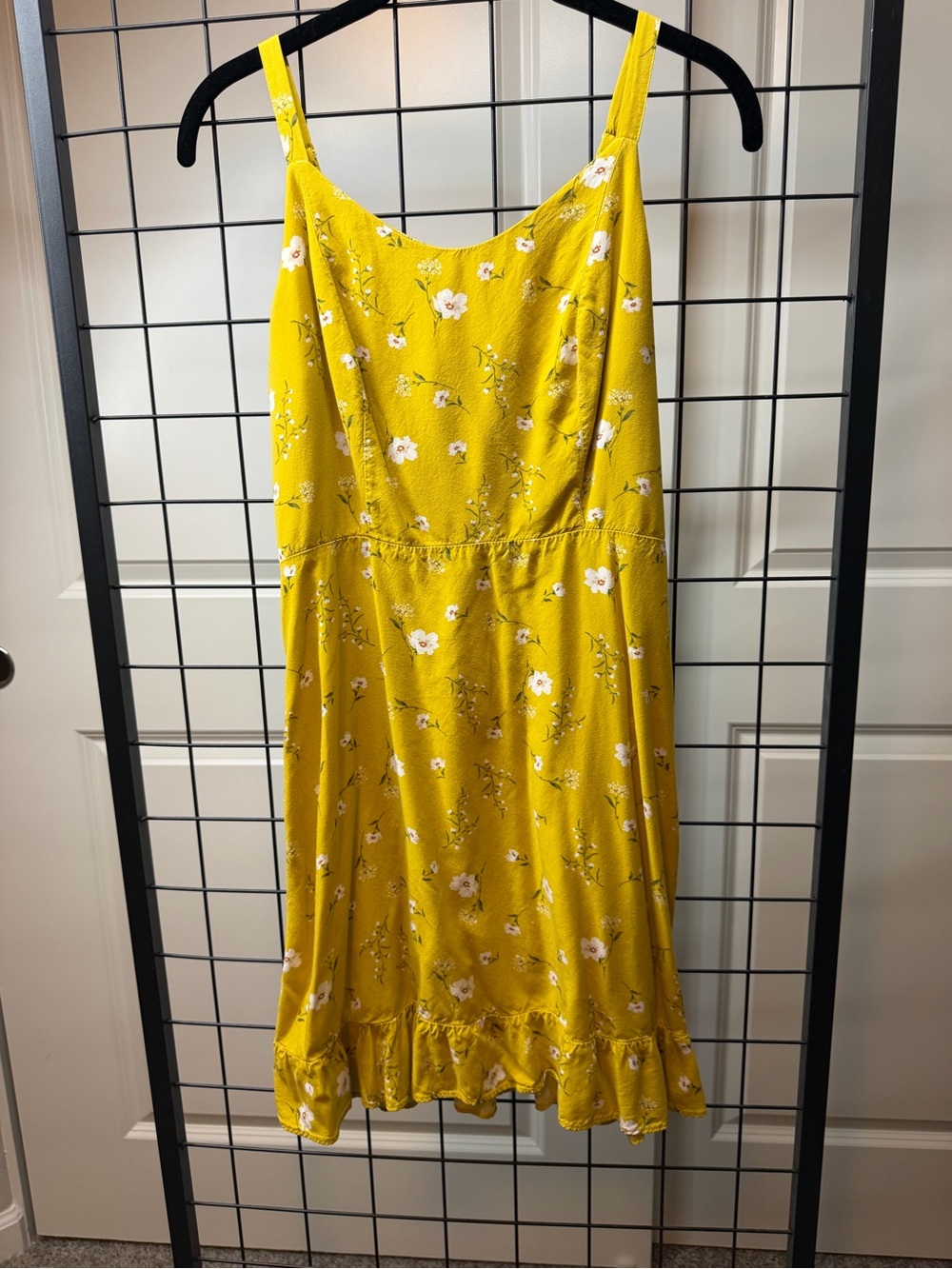 Old Navy Yellow Floral Midi Dress